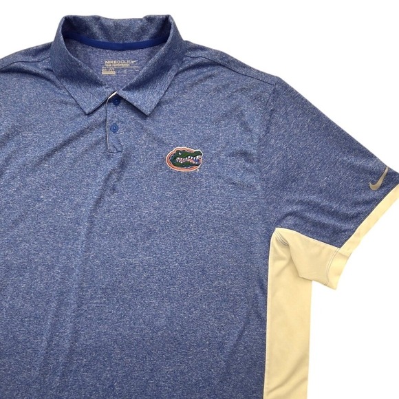 Nike Golf Other - Nike Golf Dri-Fit Performance Victory Polo Shirt Florida Gators Blue Mens 2XL
